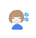表情がわかりにくい女の子（個別スタンプ：23）