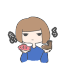 表情がわかりにくい女の子（個別スタンプ：24）
