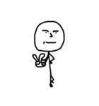 感情豊かな白い人（個別スタンプ：7）