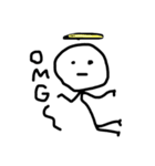 感情豊かな白い人（個別スタンプ：16）