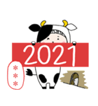 なまえカスタム♡ボブガール♡2021年☆丑年（個別スタンプ：21）