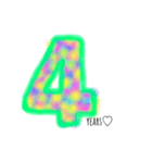 colorful numbers♡（個別スタンプ：4）