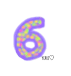 colorful numbers♡（個別スタンプ：6）