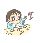 くせっ毛あかちゃん (Blue)（個別スタンプ：4）