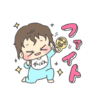 くせっ毛あかちゃん (Blue)（個別スタンプ：13）