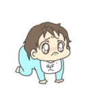 くせっ毛あかちゃん (Blue)（個別スタンプ：14）