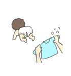 くせっ毛あかちゃん (Blue)（個別スタンプ：16）