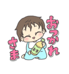 くせっ毛あかちゃん (Blue)（個別スタンプ：17）