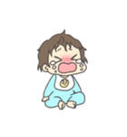 くせっ毛あかちゃん (Blue)（個別スタンプ：18）