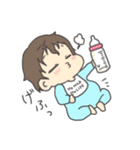 くせっ毛あかちゃん (Blue)（個別スタンプ：25）