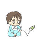 くせっ毛あかちゃん (Blue)（個別スタンプ：29）