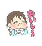 くせっ毛あかちゃん (Blue)（個別スタンプ：30）