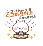 白ネコとひよこと韓国語-2弾(冬)（個別スタンプ：25）
