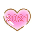 新年2021文字スタンプ（個別スタンプ：1）