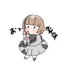 黒ワンピ少女とくま（個別スタンプ：4）