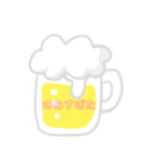 文字 スタンプビール（個別スタンプ：6）