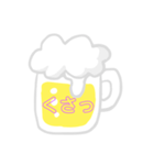 文字 スタンプビール（個別スタンプ：10）