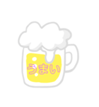 文字 スタンプビール（個別スタンプ：15）