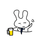 働く父うさぎ。（個別スタンプ：14）