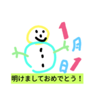 雪だるまくんの冬（個別スタンプ：3）