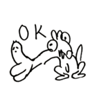 雑な犬の絵のスタンプ（個別スタンプ：11）