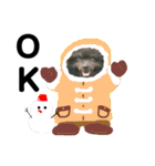 冬に便利で可愛い。熊犬バースくん（個別スタンプ：4）