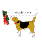 ビーグル犬のクリスマス  絵本スタンプ（個別スタンプ：8）