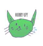 ウサギ丸ネコ（個別スタンプ：5）