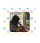可愛いワンコ挨拶スタンプ（個別スタンプ：4）
