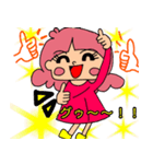 テンション高めなピンクヘアーの女の子。（個別スタンプ：14）