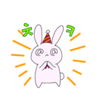 ハングルで話すうさぎ（個別スタンプ：5）