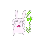 ハングルで話すうさぎ（個別スタンプ：6）