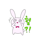 ハングルで話すうさぎ（個別スタンプ：15）