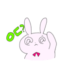 ハングルで話すうさぎ（個別スタンプ：21）