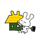 働く父うさぎ。プライベート編（個別スタンプ：9）
