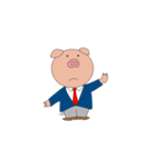仮ぶたりーまん（個別スタンプ：1）