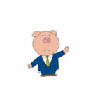 仮ぶたりーまん（個別スタンプ：3）