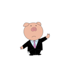 仮ぶたりーまん（個別スタンプ：6）
