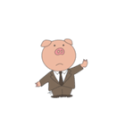 仮ぶたりーまん（個別スタンプ：8）