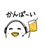 白い鳥のようなスタンプ〜冬〜（個別スタンプ：3）