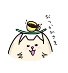 白っぽい犬と黒っぽい猫。（個別スタンプ：2）