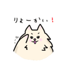 白っぽい犬と黒っぽい猫。（個別スタンプ：5）