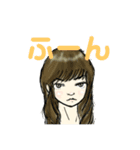 不機嫌ガール1（個別スタンプ：7）