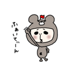 くまになりたいおっさん女子(改良版)（個別スタンプ：1）