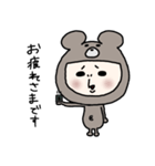 くまになりたいおっさん女子(改良版)（個別スタンプ：8）