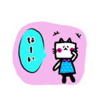 ゆるゆる四角ねこと台形くま（個別スタンプ：10）