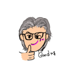 ゆかりん手書き なおちゃんグレーヘアー1（個別スタンプ：1）