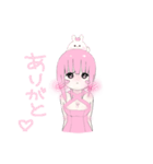 ♡ももいろヘアのお嫁さんスタンプ♡（個別スタンプ：3）