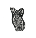 版画のムダ毛犬（個別スタンプ：2）
