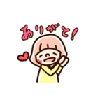 ゆるい手描き女の子のスタンプ Vol.3（個別スタンプ：1）